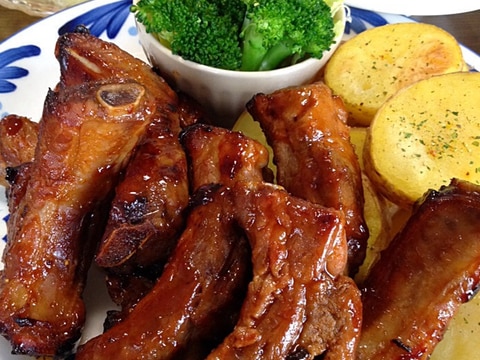 バックリブのBBQグリルです☆ガブリ!かぶりつき系